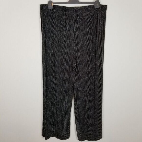 Torrid Women plus Black Lurex  Wide Leg Pants Size 3X Evening Party Event - Picture 3 of 5